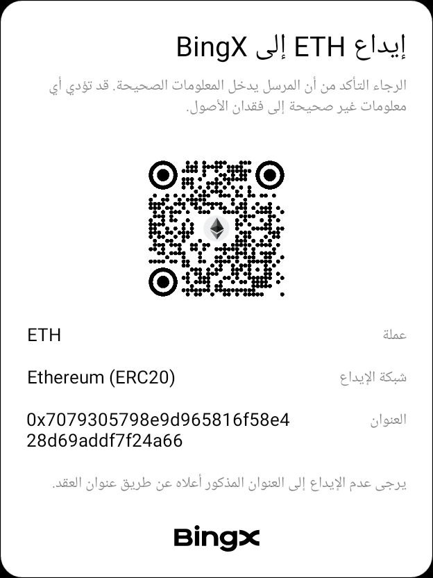 Supplied ETH deposit QR code